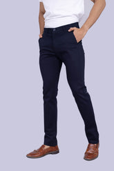 Deep Navy Regular Fit Cotton Chinos